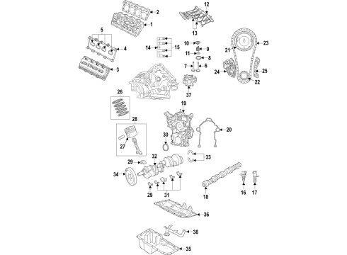 Timing Case Cover Diagram for 53011494AG