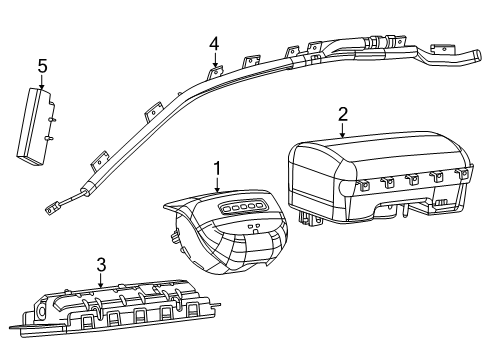 Passenger Air Bag Diagram for 68572883AE