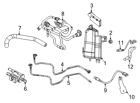 Vapor Canister Diagram for 52029920AA