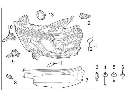 HEADLAMP Diagram for 68316080AJ
