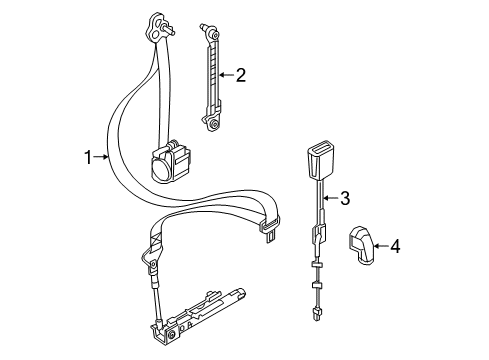 Retractor Seat Belt Diagram for 7RA15LXHAA