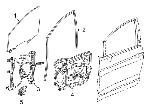 Window Regulator Motor Diagram for 68314750AB