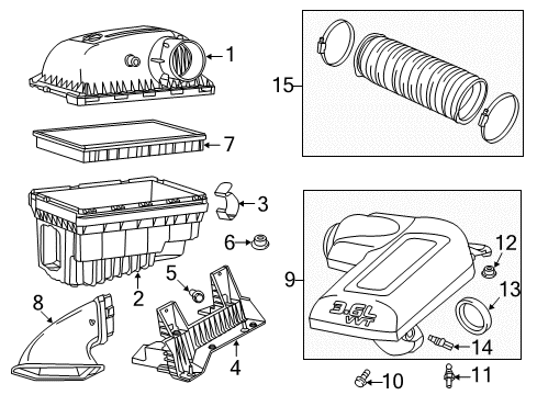 Air Cleaner Cover Diagram for 68621138AA