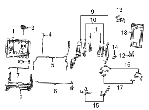 2025 Jeep Grand Cherokee L Second Row Seats Diagram 4