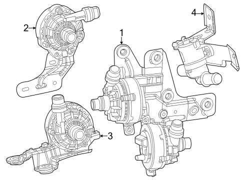 Auxiliary Coolant Pump Diagram for 68633984AA