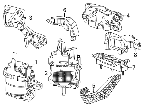 2025 Ram 1500 Engine & Trans Mounting Diagram 2