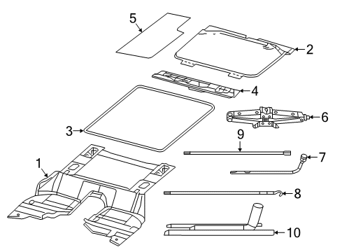 Rear Floor Carpet Diagram for 7EV38TX7AA