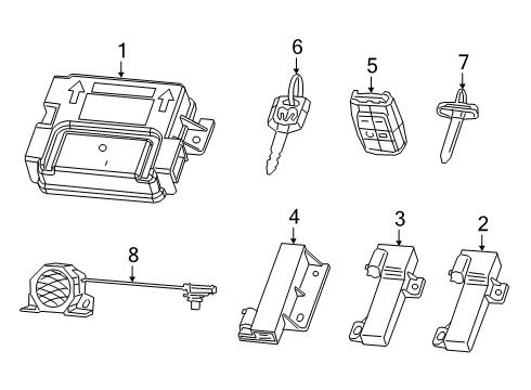 TRANSMITT-INTEGRATED KEY FOB Diagram for 68538053AB