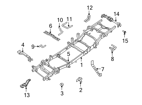 CROSMEMBE-Center Bearing Mount Diagram for 68171642AB