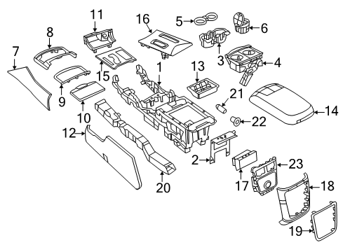 Cupholder Diagram for 5YT24DX9AB