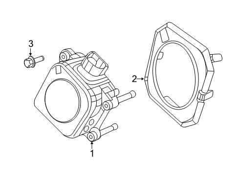 Drive Assist Sensor Module Sensor And Bracket Diagram for 68616131AC