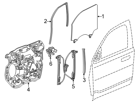 SEAL-FRONT DOOR GLASS RUN Diagram for 68285726AF