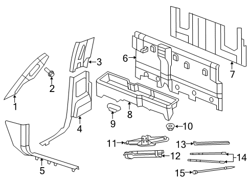 Scuff Panel Diagram for 1DX68DK2AD
