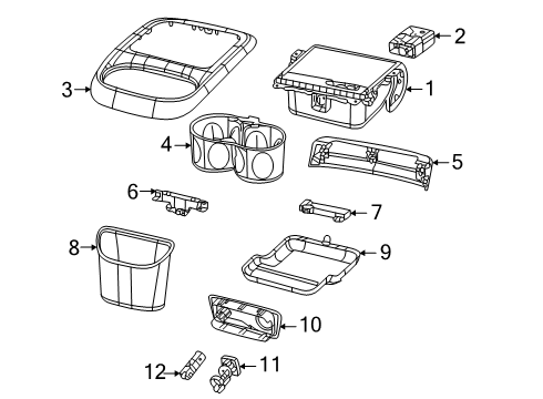 2021 Chrysler Pacifica Center Console Diagram 4