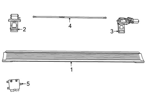 MOTOR-POWER RUNNING BOARD Diagram for 68706034AA