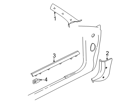 Cowl Side Panel Diagram for RF85WL5AB