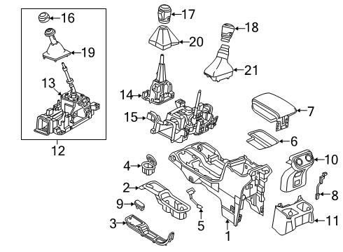TRANSFER CASE SHIFT Diagram for 5ZW581A8AE