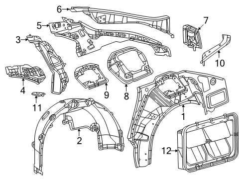 2025 Dodge Charger Daytona Inner Structure - Quarter Panel Diagram 2
