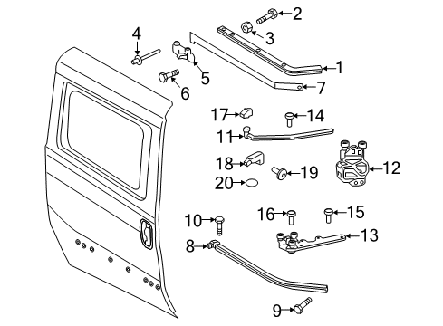 ABSORBER-Sliding Door Diagram for 68261821AA
