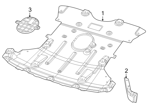 Front Shield Diagram for 68517143AD