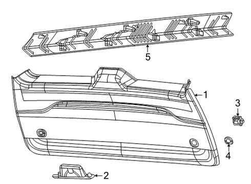 Panel-LIFTGATE Trim Upper Diagram for 6LF70TX7AA