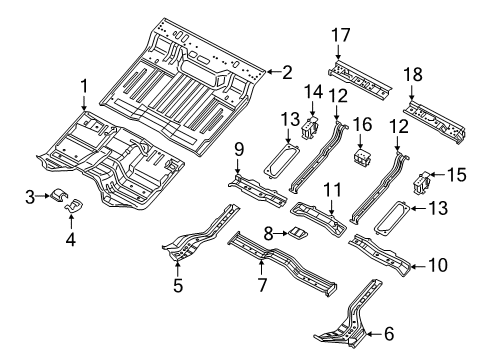 BRACKET-REAR SEAT MOUNT Diagram for 68582269AA