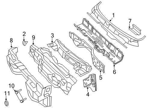 Dash Panel Pad Diagram for 68204728AD