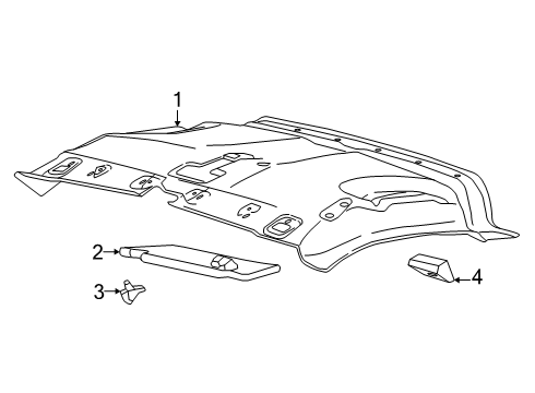 2025 Ram ProMaster EV Interior Trim - Roof Diagram 2