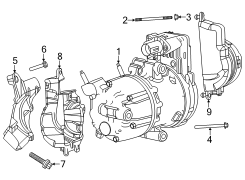Air Conditioning Compressor Diagram for 68590054AB