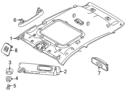 2024 Dodge Hornet Interior Trim - Roof Diagram 2