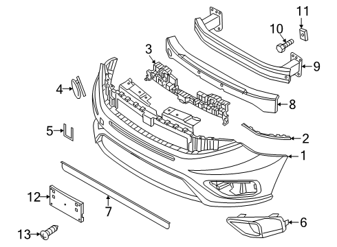 2021 Ram ProMaster City Bumper & Components - Front Diagram 2