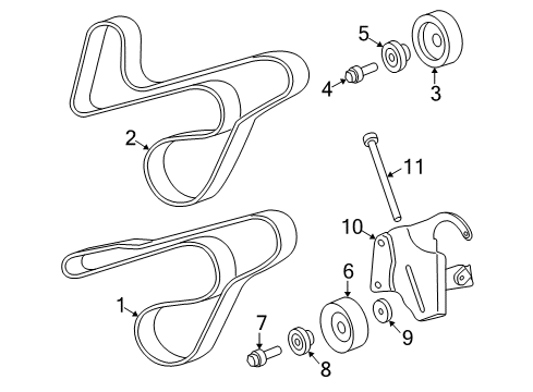 Power Steering Pump Bracket Diagram for 53010256AB