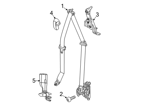 SEAT BELT-BUCKLE ASSY-S/BELT Diagram for 7ET051X9AA