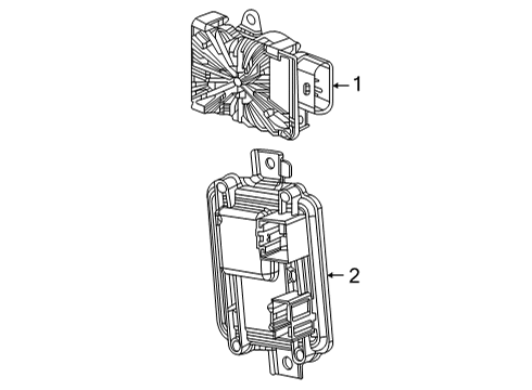 Transfer Case Control Module Diagram for 68464873AM