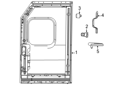 2024 Ram ProMaster EV Door & Components Diagram 3