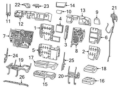 Seat Release Cable Diagram for 6QY84TX7AC
