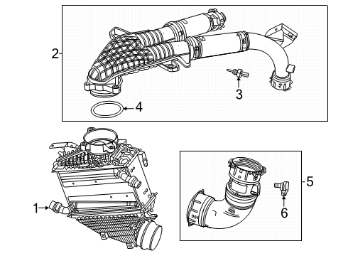 HOSE-CHARGE AIR COOLER TO T/BODY Diagram for 68525280AB
