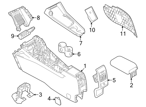 ARMREST-CONSOLE Diagram for 7MU08U8TAA