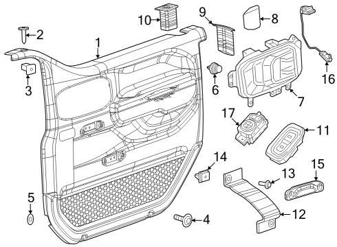 2022 Jeep Gladiator MIRROR-OUTSIDE REARVIEW Diagram for 7GE09LAUAA
