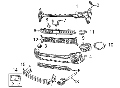 License Plate Bracket Diagram for 6XH71RXFAA