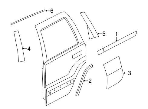 APPLIQUE-C PILLAR Diagram for 57010449AL
