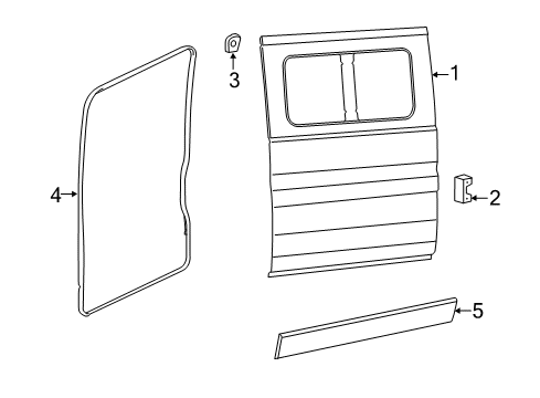Sliding Door Diagram for 68249803AB