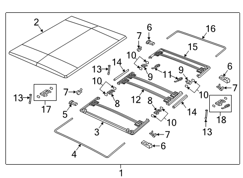 FRAME-TONNEAU Diagram for 68229433AC