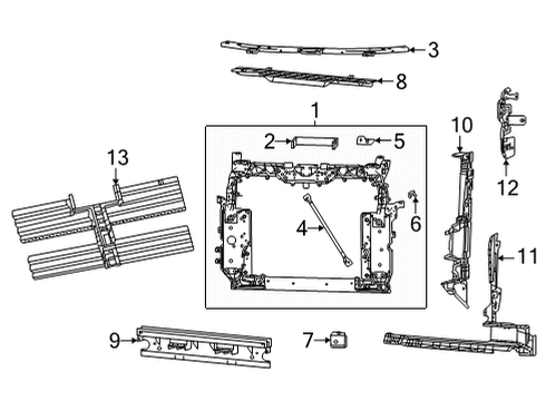Radiator Side Air Seal Diagram for 68466102AB