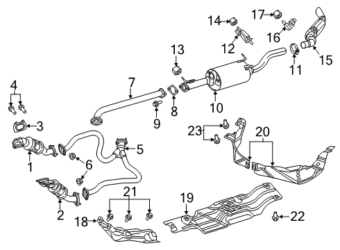 Exhaust Converter Diagram for 68516083AA