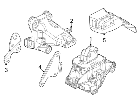 Engine Mount Bracket Diagram for 68375851AA