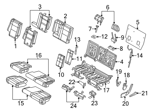 Seat Base Panel Diagram for 1TM76LA3AA