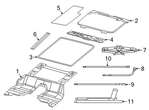 Rear Floor Carpet Diagram for 7EV39TX7AB