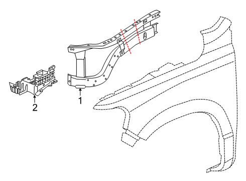FRAME-FENDER Diagram for 68504697AF