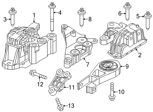 ISOLATOR-Engine Mount Diagram for 68477743AA